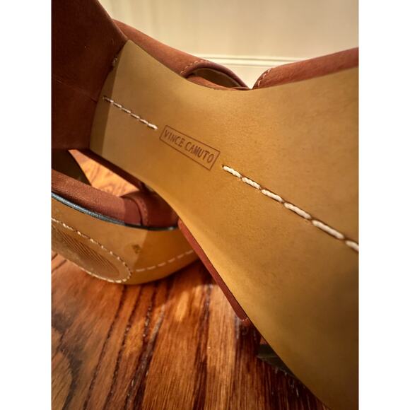 Vince Camuto Wendell Womens 7.5 Brown Tan Suede Shoes Lace Up Gladiator Sandals - Picture 15 of 16